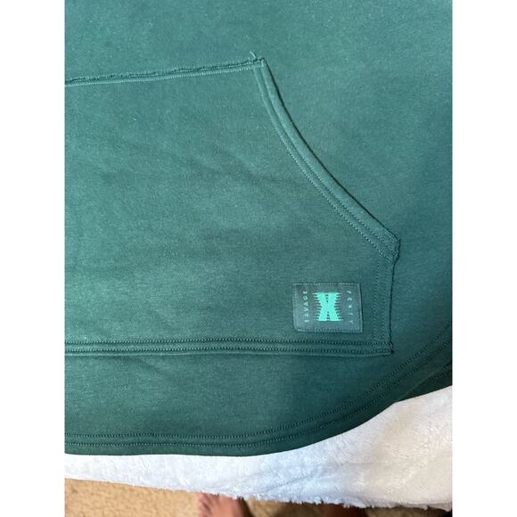 Essential Savage X Fenty Emerald Green Oversized Fleece Unisex USED - Picture 9 of 10